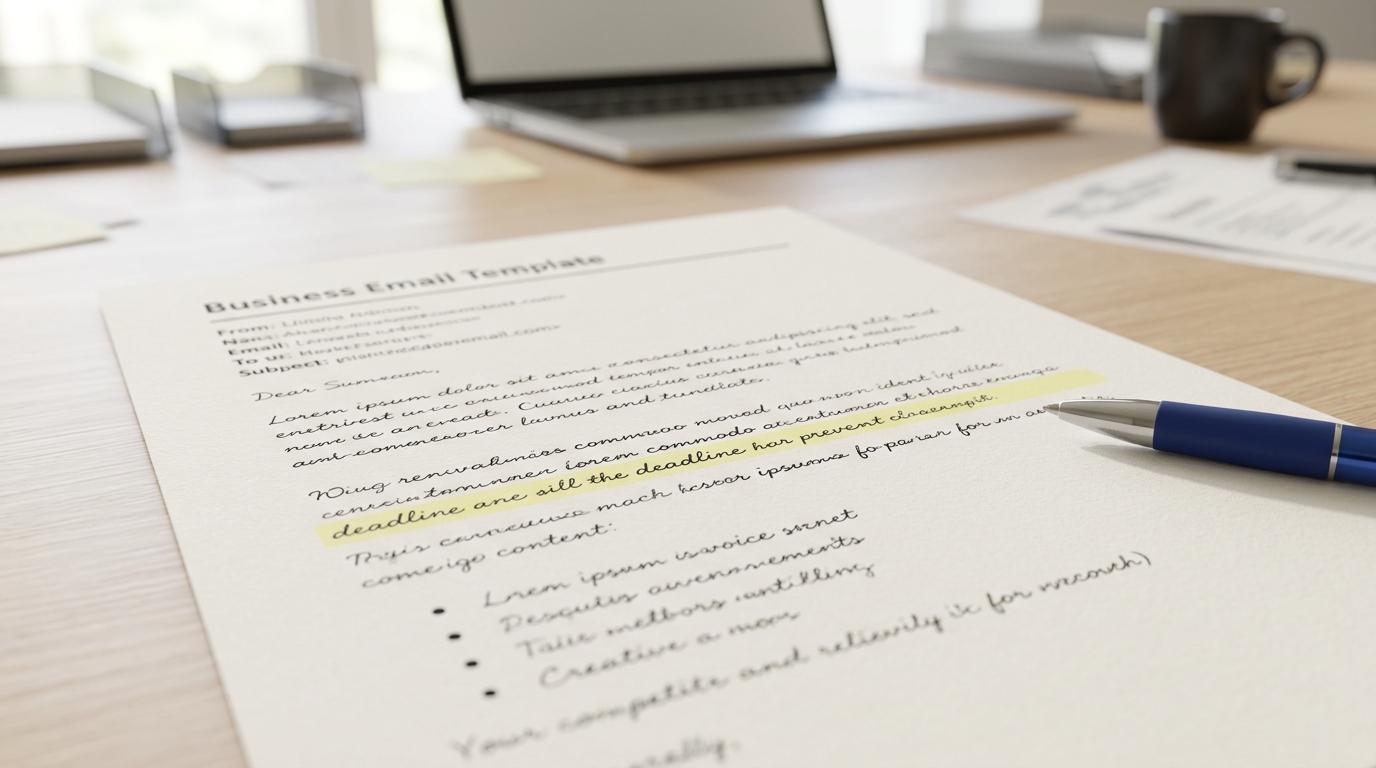 Englische E-Mails im Job: Höflich, klar, verbindlich – inkl. Formulierungsbibliothek